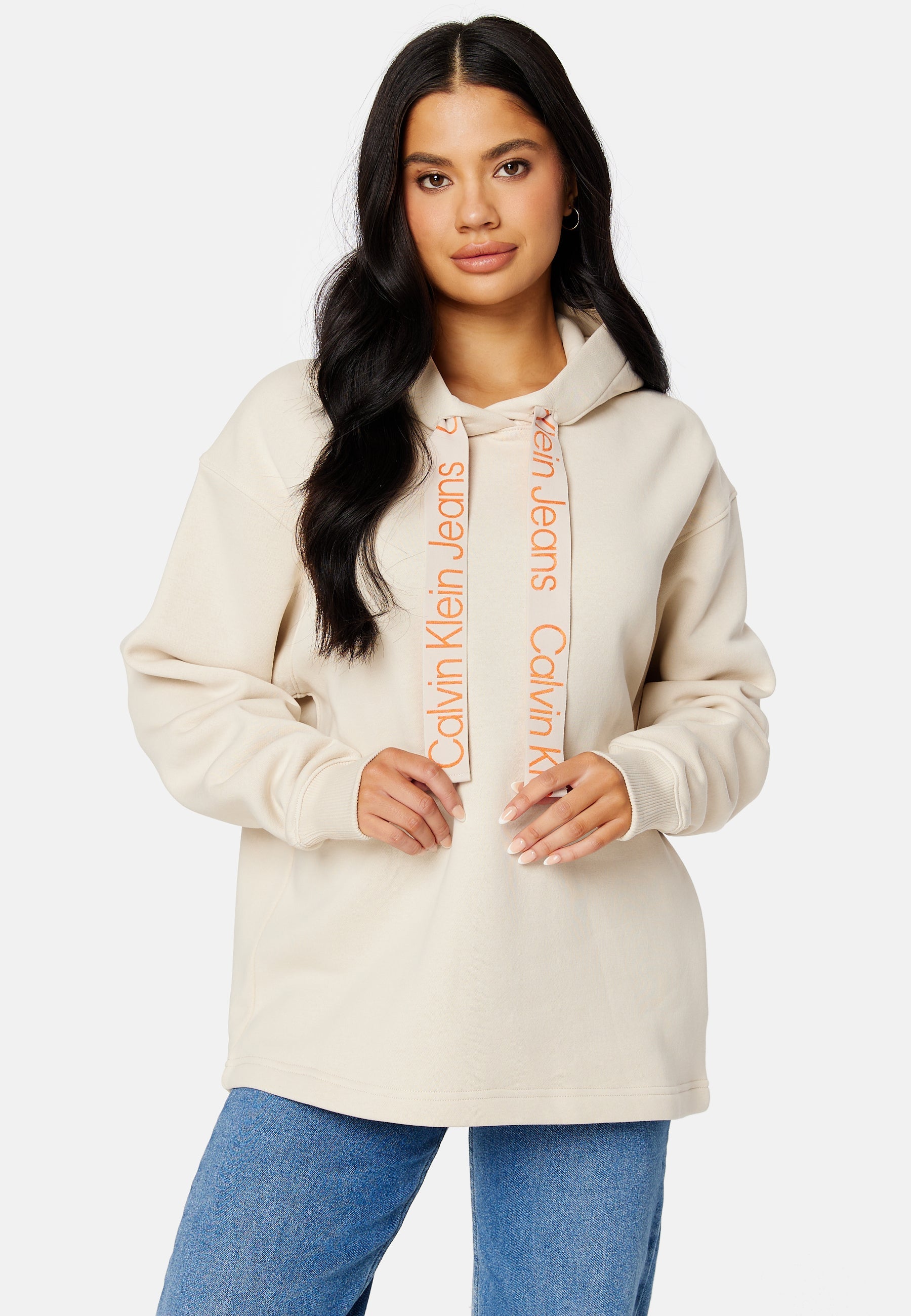 Calvin Klein Jeans Contrast Drawcords Hoodie