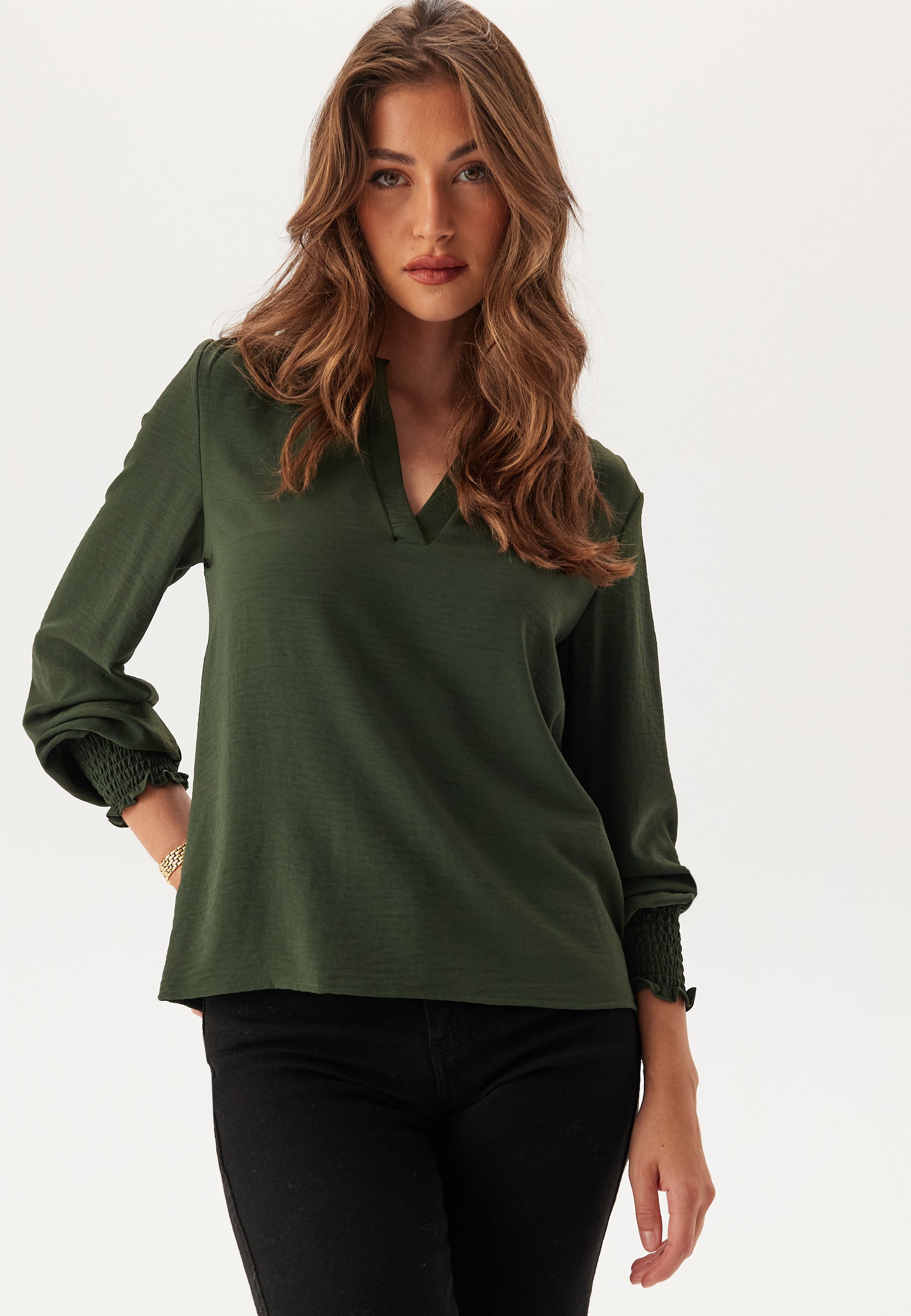 ONLY Onlmette V-Neck Smock Top