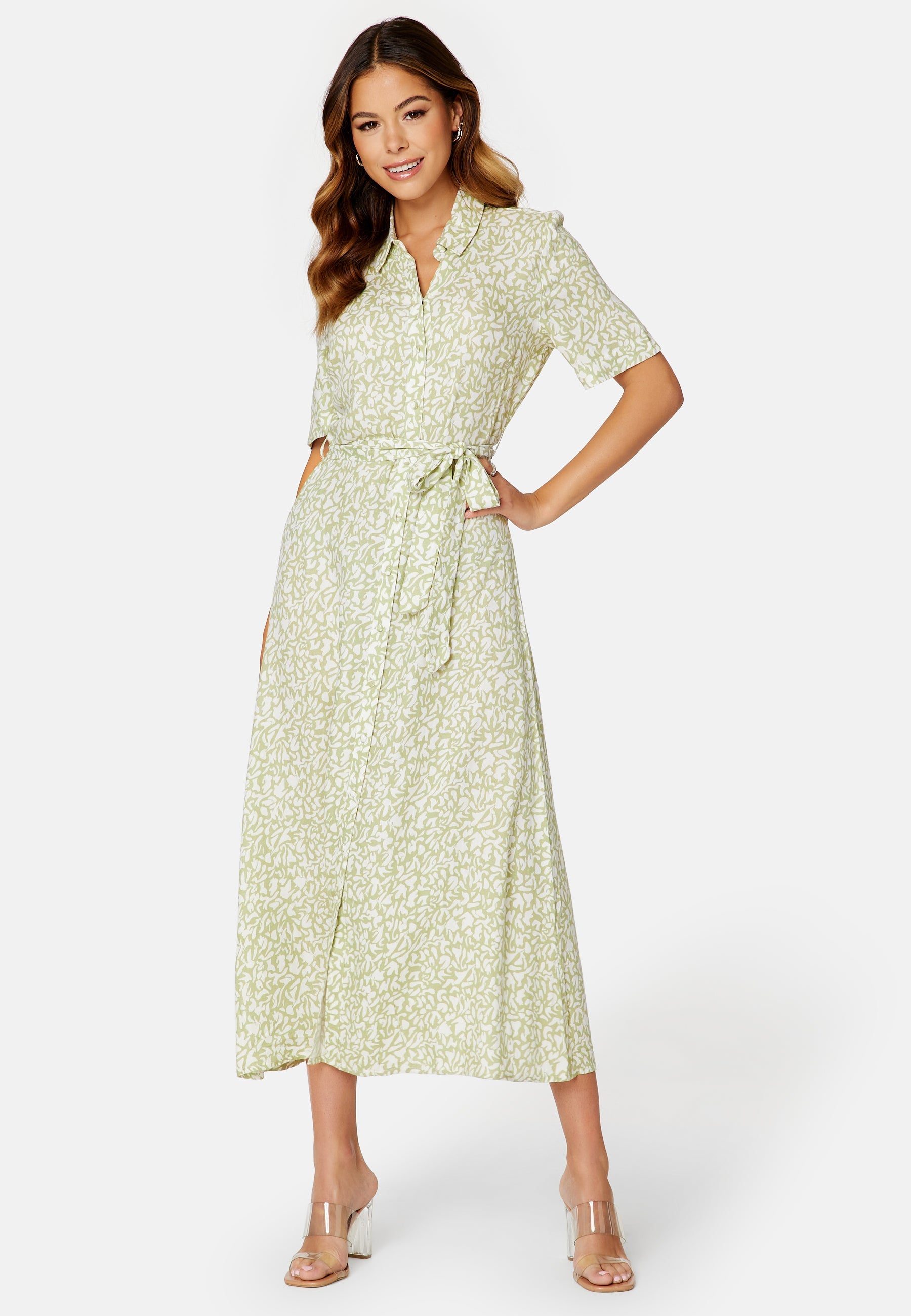Pieces Sanna SS Midi Shirt Dress