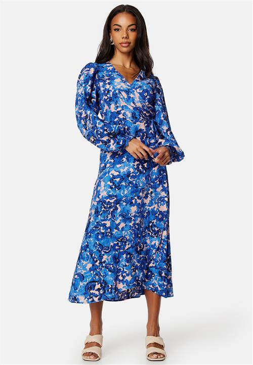 VILA Elena Ira V-Neck 3/4 Midi Wrap Dress