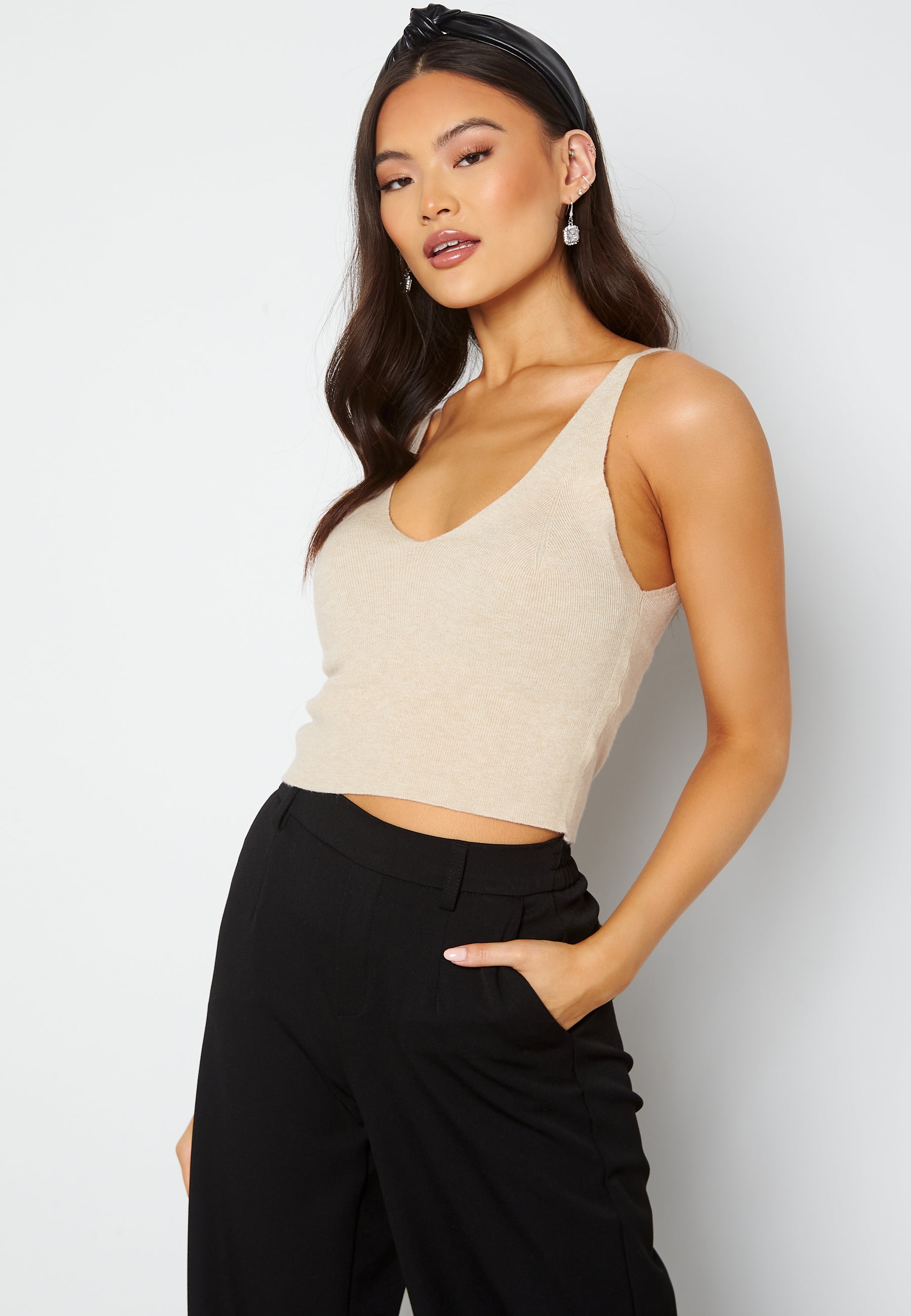 ONLY Cozy S/L Cropped Top Knit