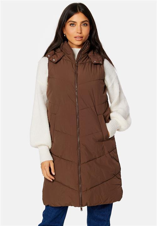 Pieces Jamilla Long Puffer Vest