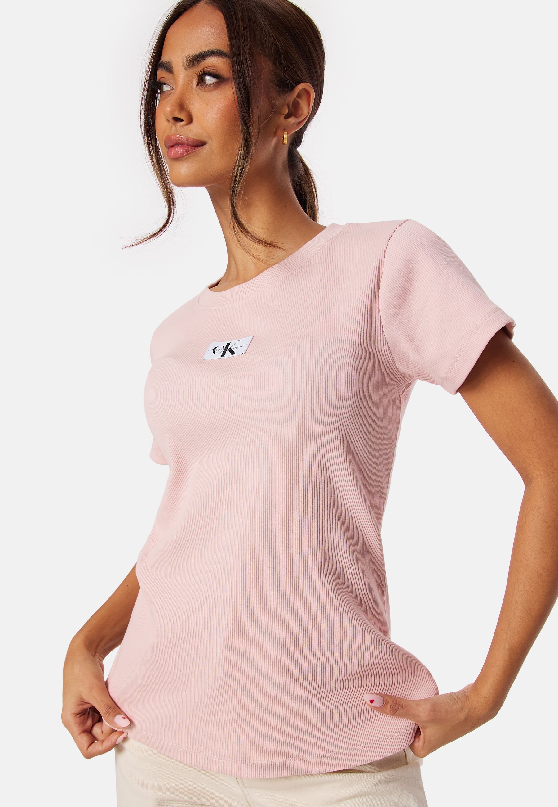 Calvin Klein Jeans Wowen Label Rib Slim Tee