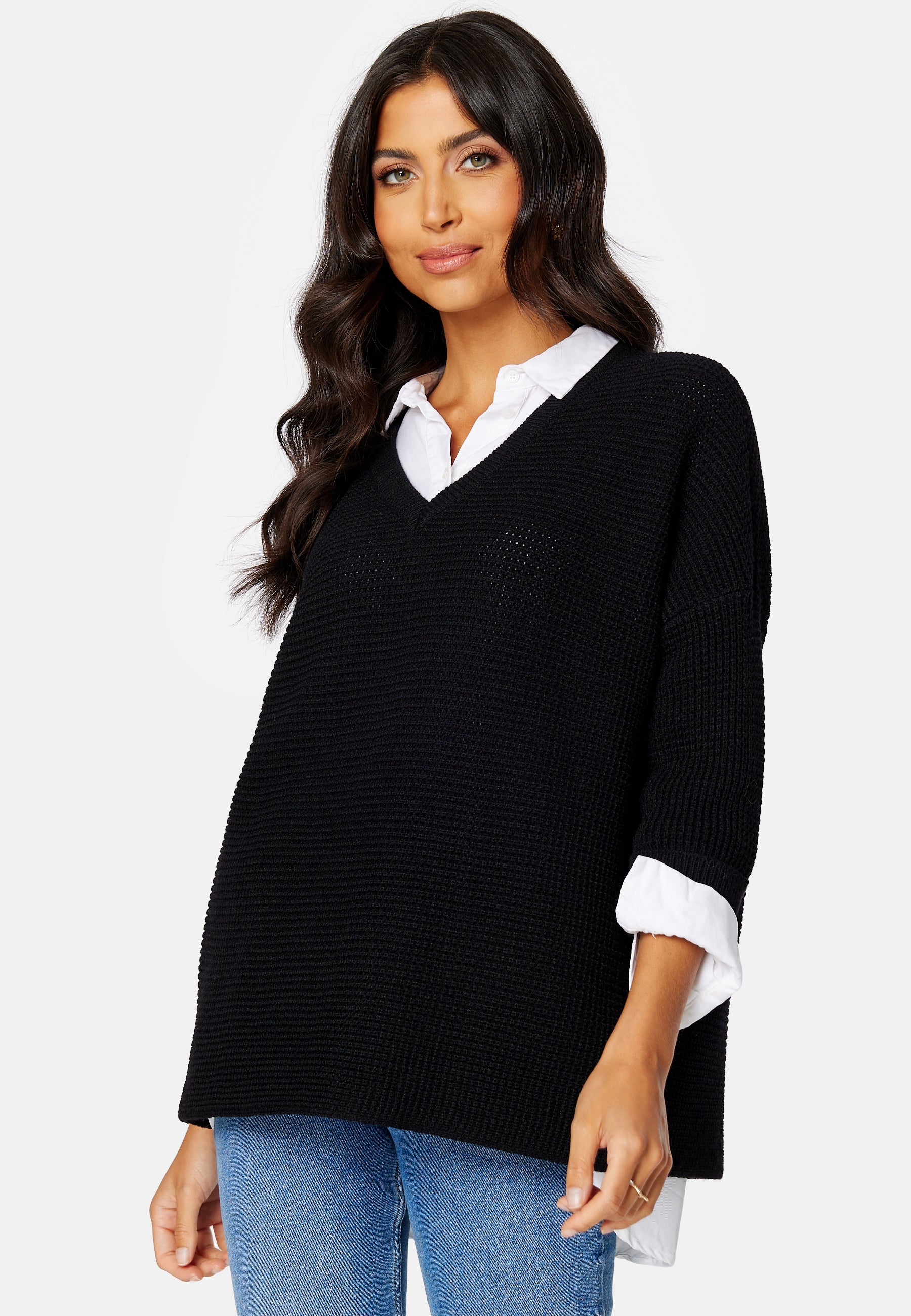 VERO MODA Leanna 3/4 V-Neck Long Blouse