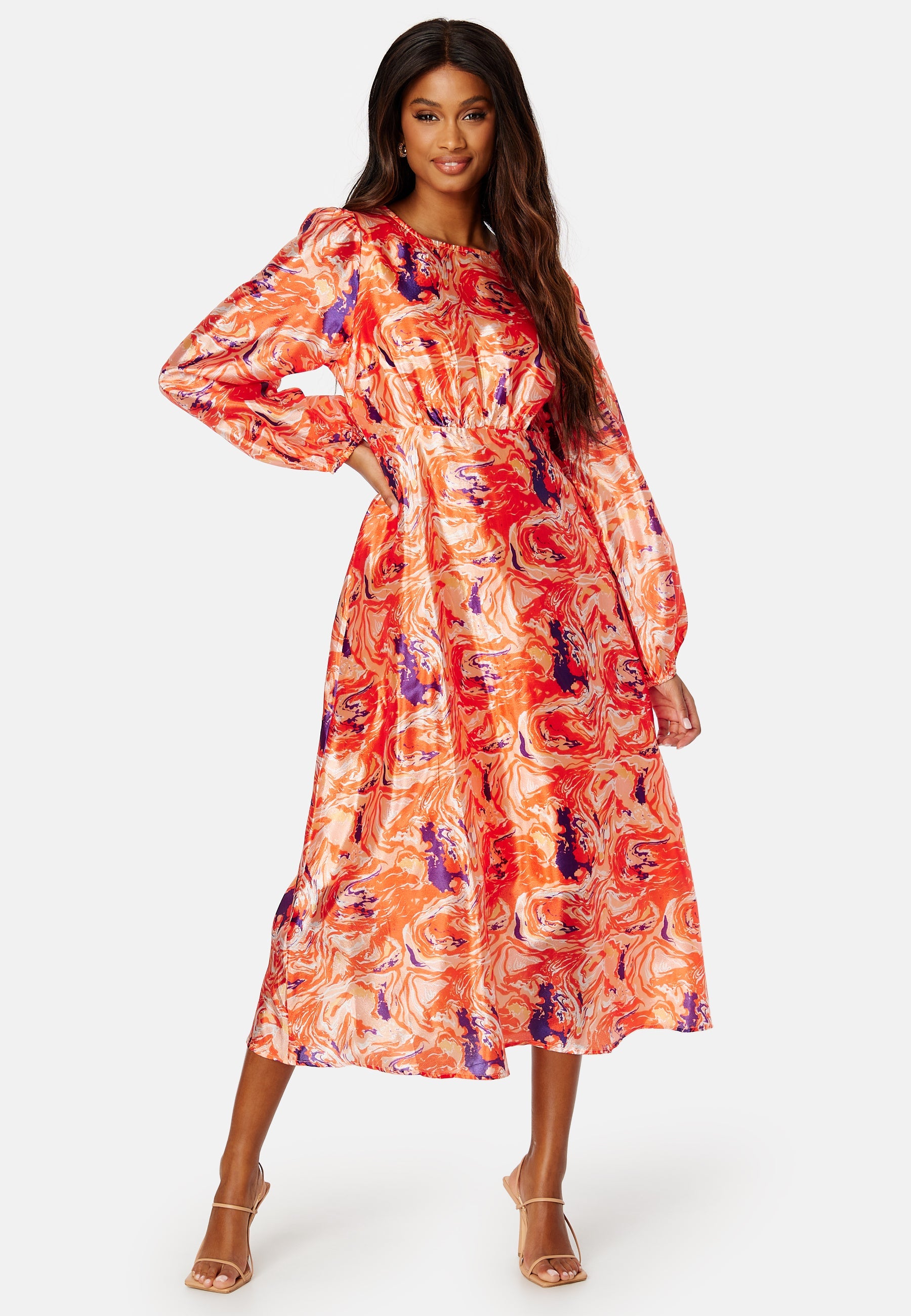 Pieces Nio LS Midi Dress