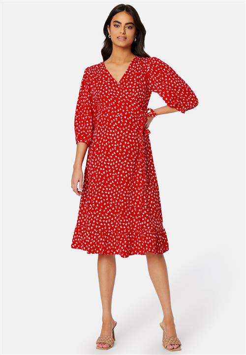 ONLY Oliva Wrap Midi Dress