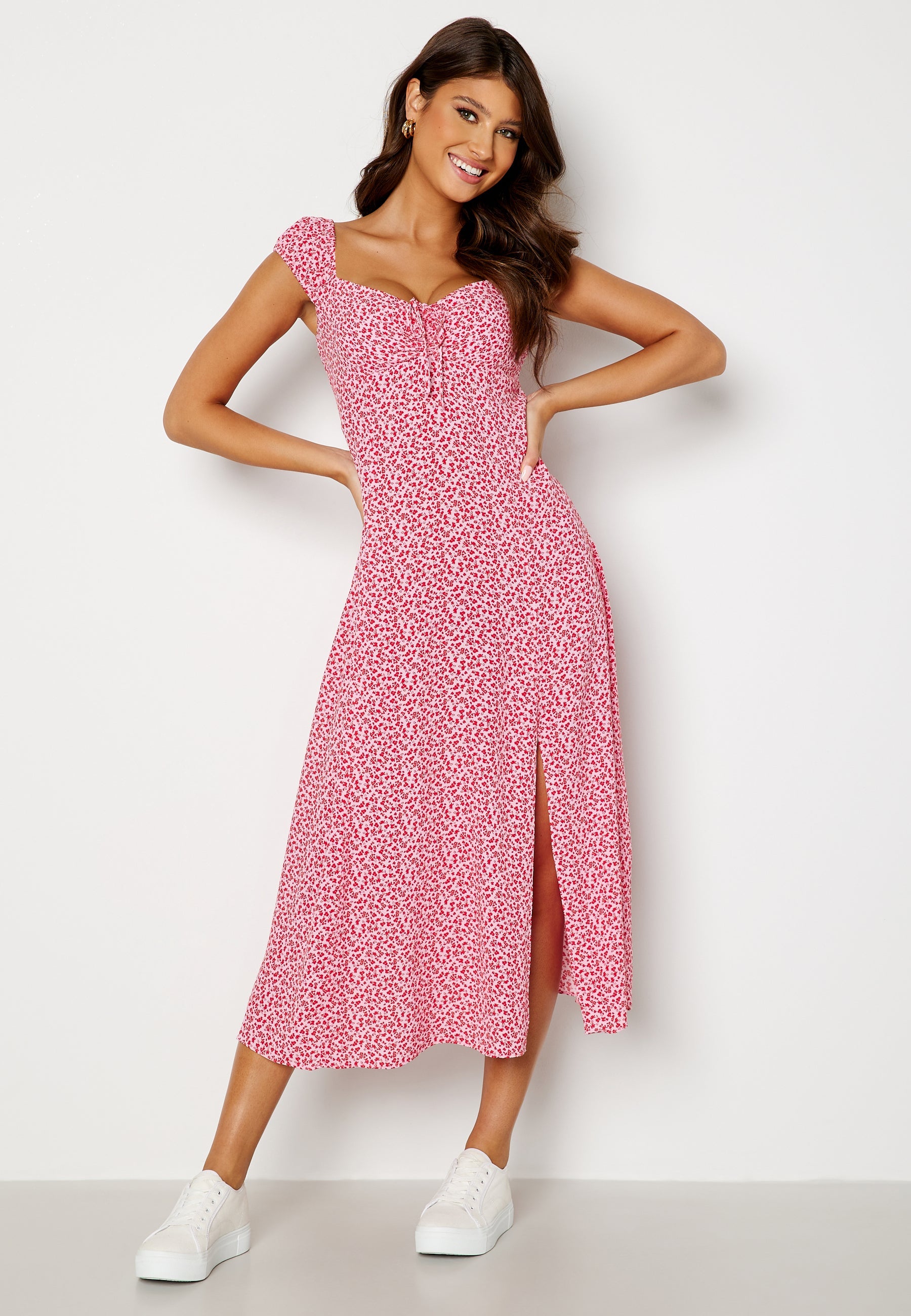 FOREVER NEW Madi Tie Front Midi Dress