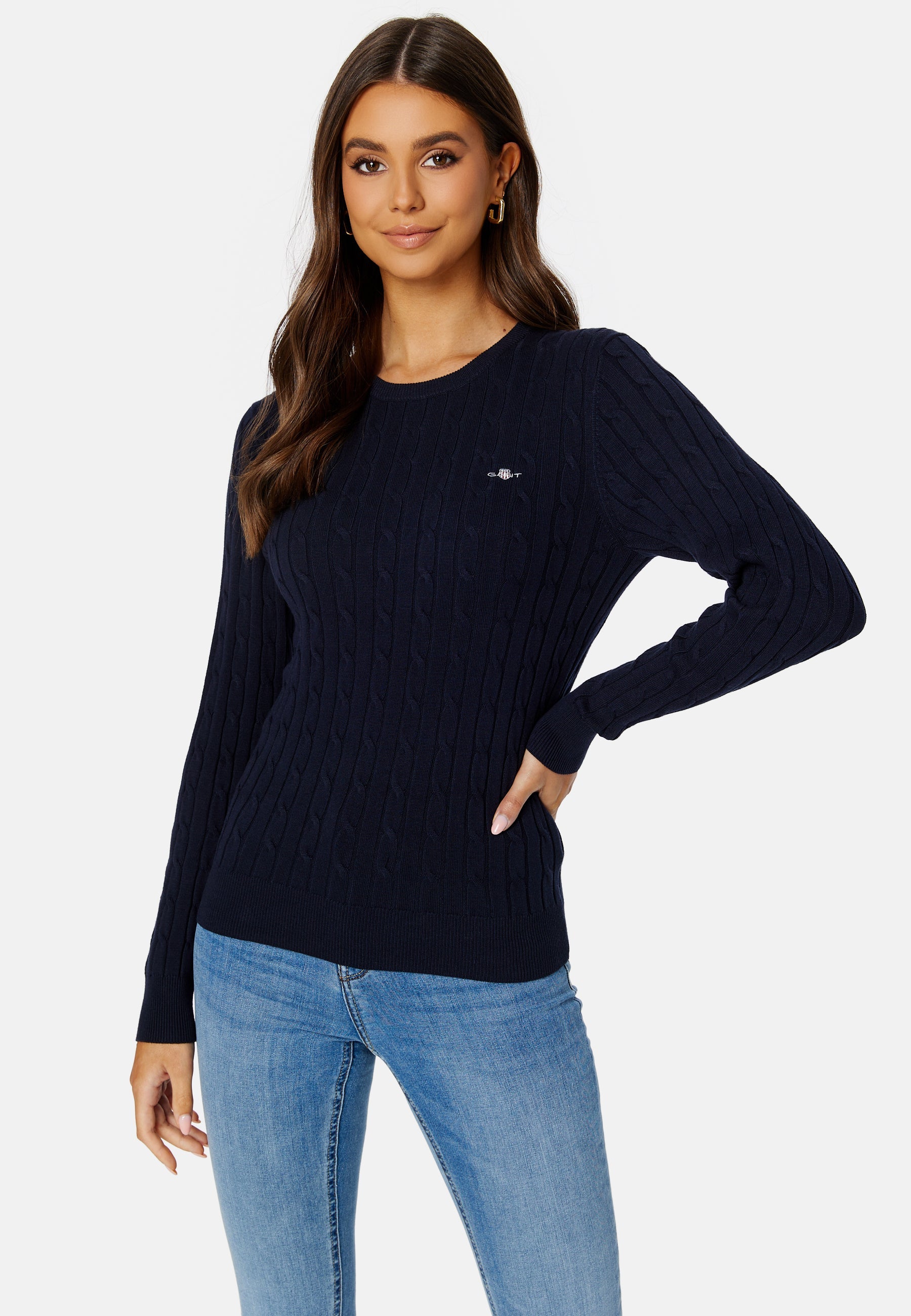 GANT Stretch Cotton Cable C-Neck