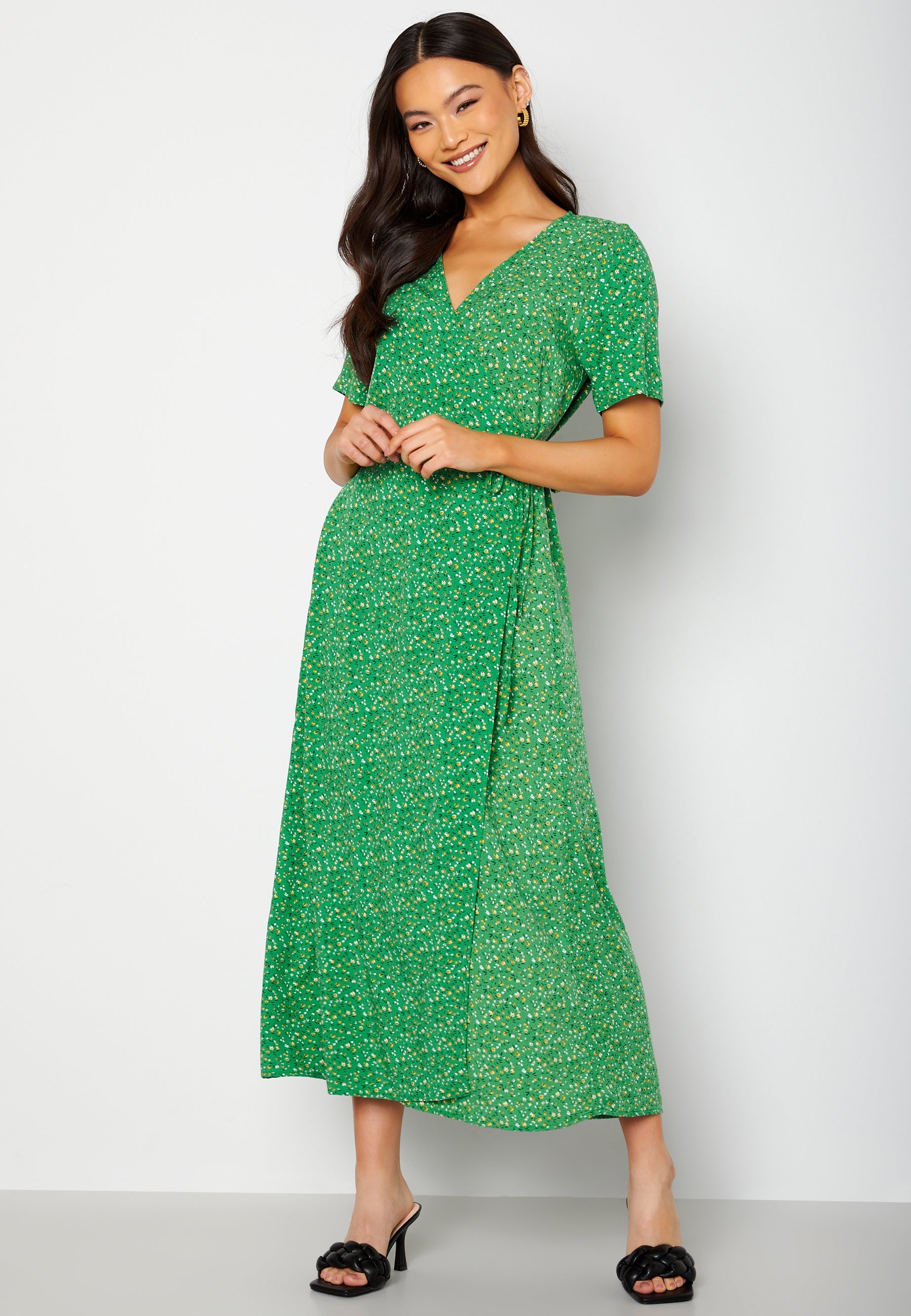 Object Collectors Item Ema Elise L/S Long Wrap Dress