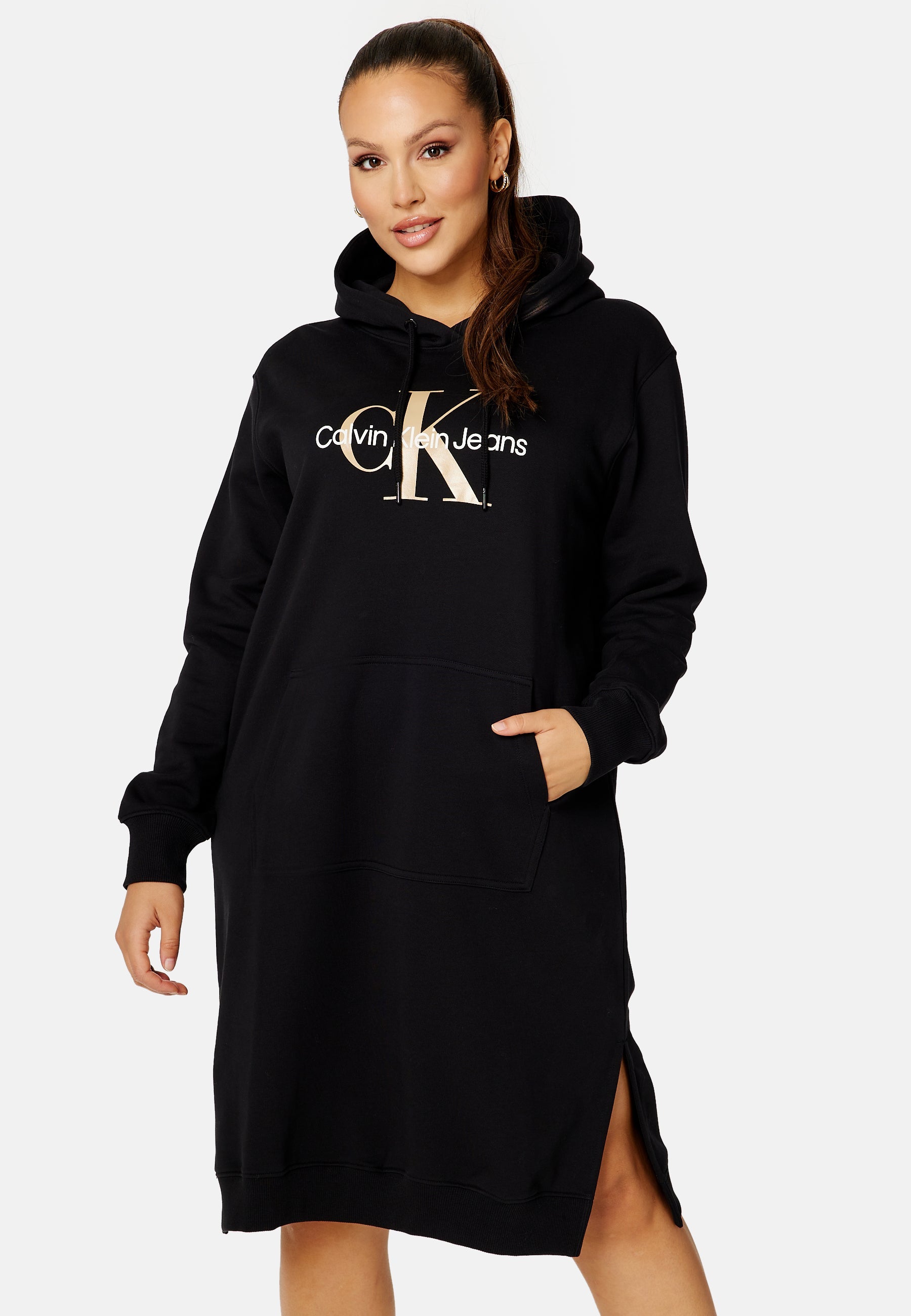 Calvin Klein Jeans Plus Monogram Hoddie Dress