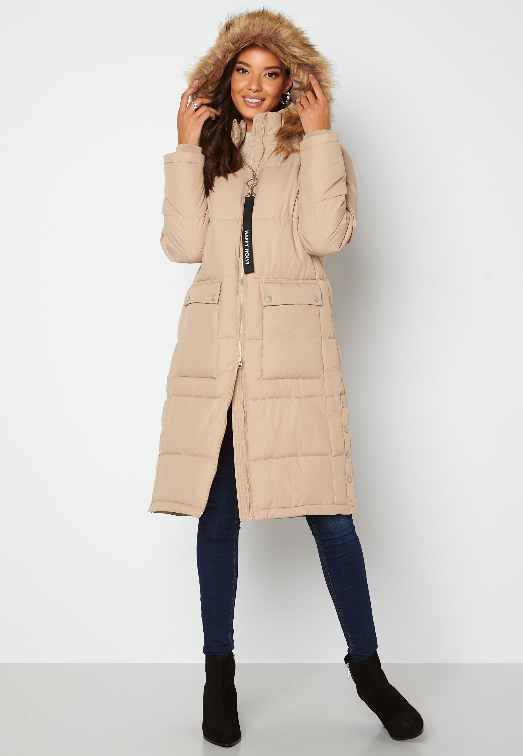 Happy Holly Chrissy Long Padded Jacket