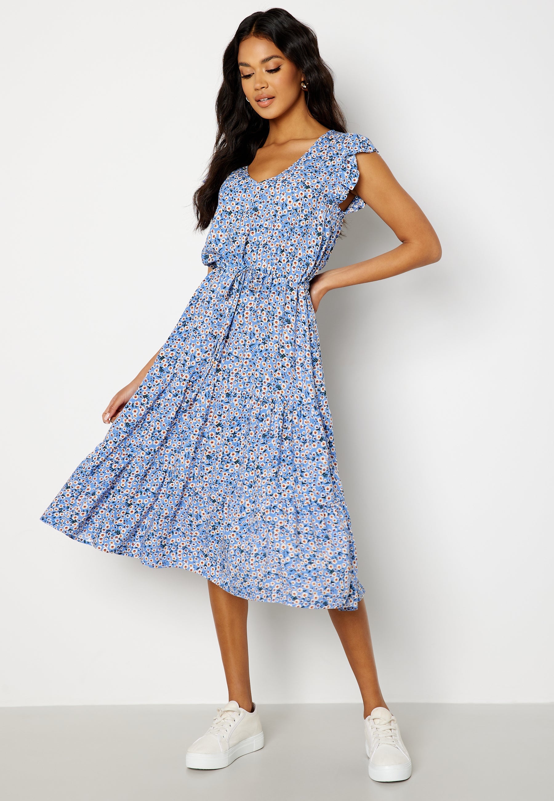 JDY Starr Life S/S Frill Midi Dress