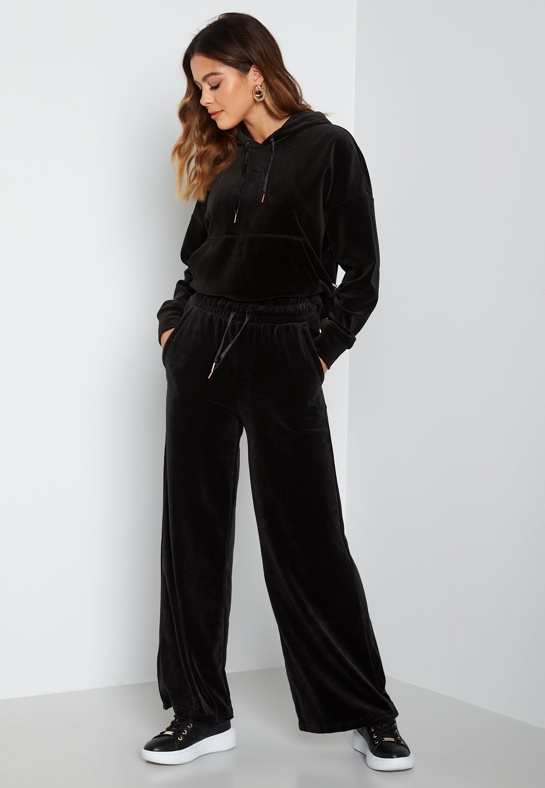 Bubbleroom Her Velour Wide Pants