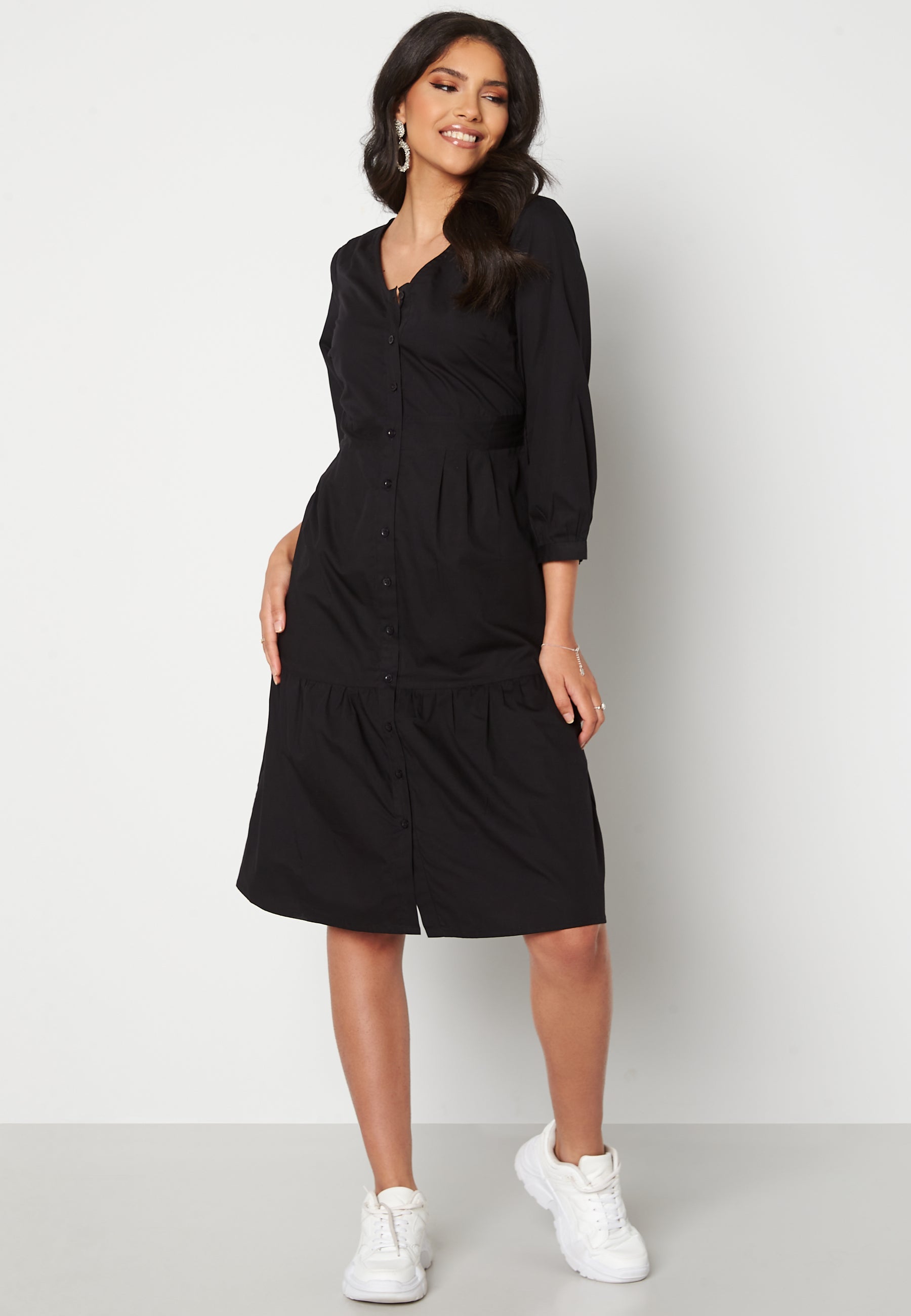 Happy Holly Adelyn balloon sleeve dress