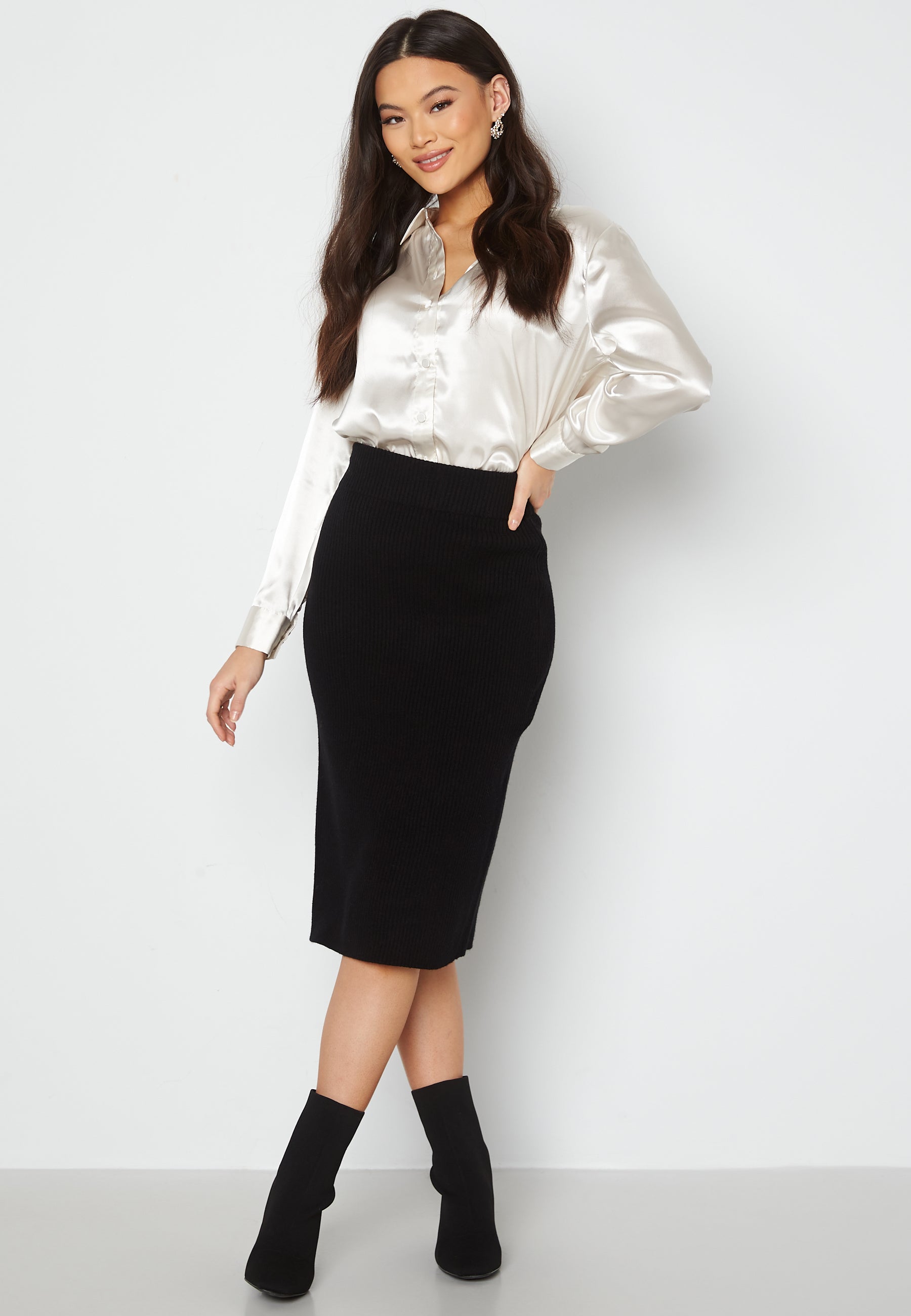 VILA Ril Pencil HW Knit Skirt