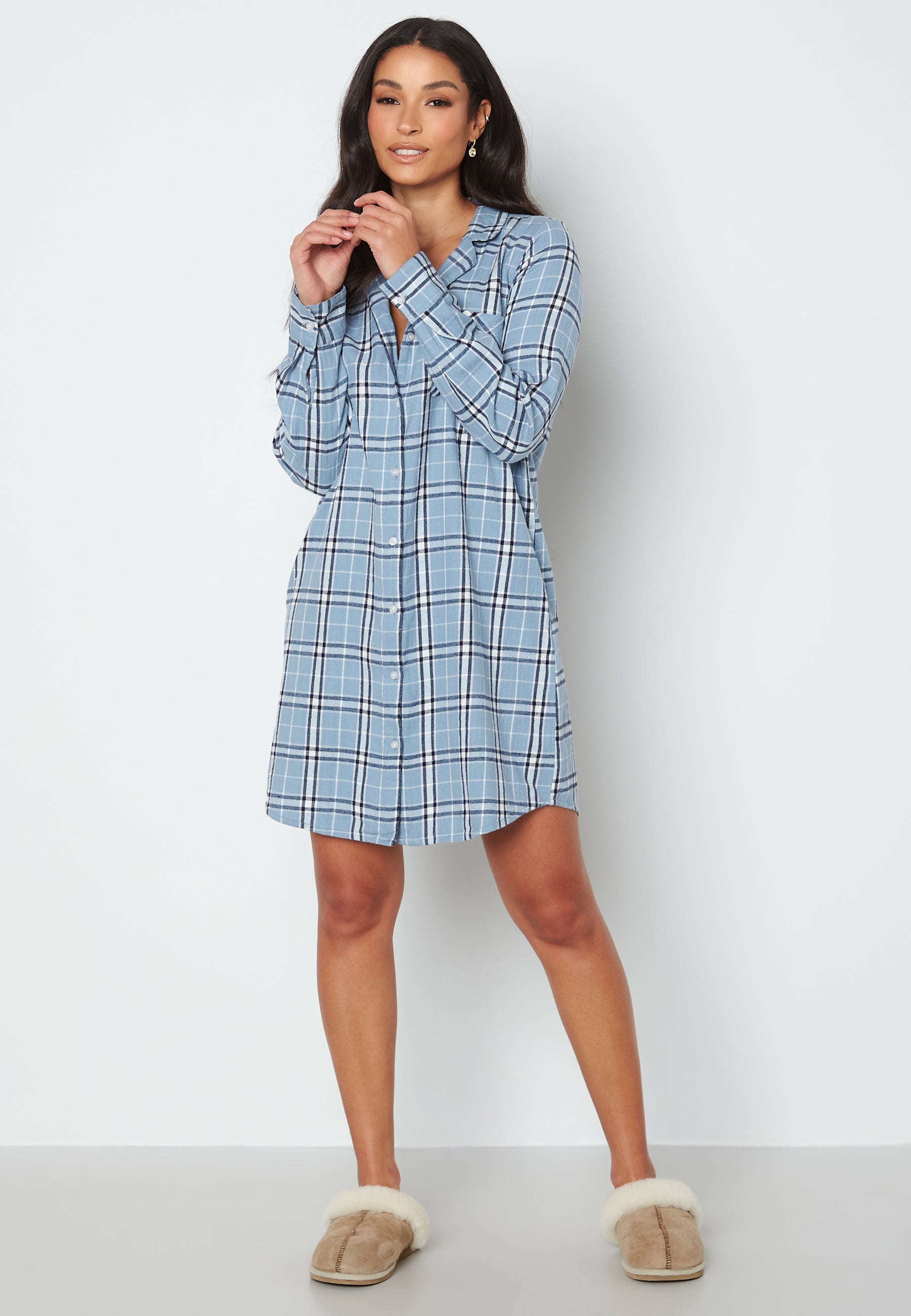 BUBBLEROOM Stacy flannel night shirt