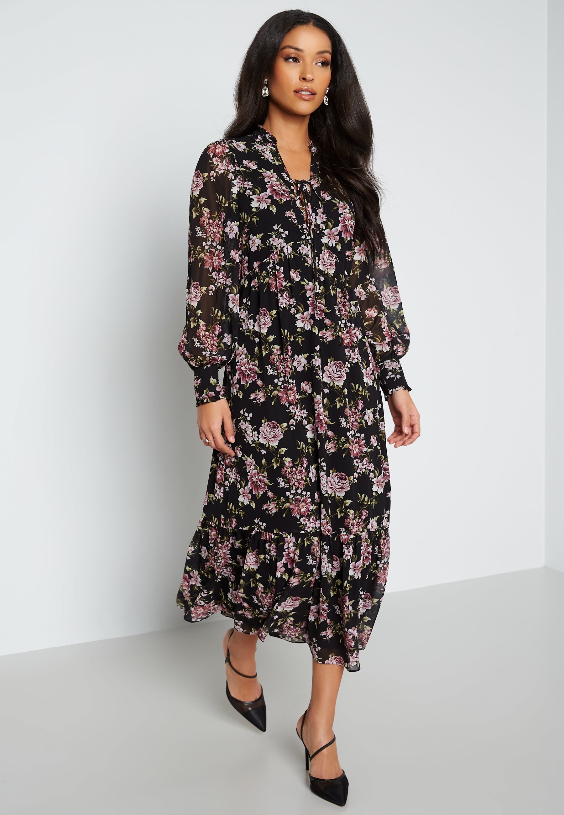 FOREVER NEW Avril Lace Up Midi Dress