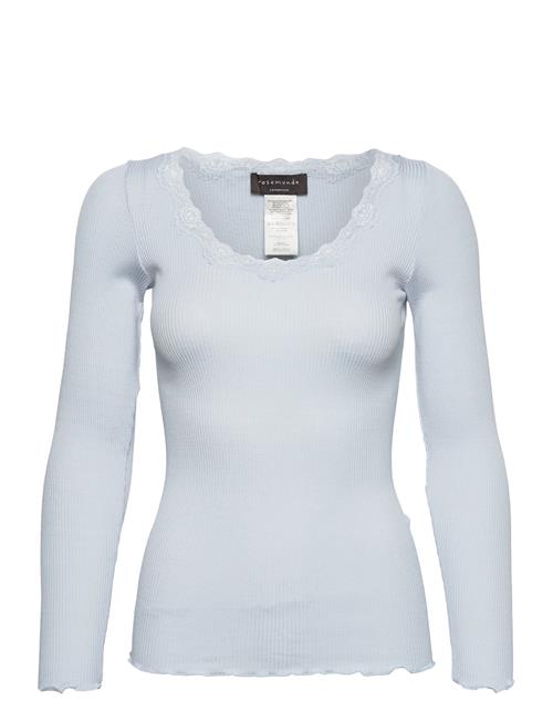 Rosemunde | Rwbabette Silk Ls U-Neck Lace T-Shirt | XL