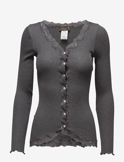 Rosemunde | Rwbabette Silk Ls V-Neck Lace Cardigan | S
