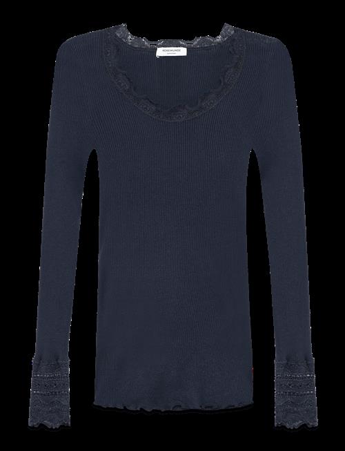 Rosemunde | Rwbenita Silk Ls O-Neck Lace T-Shir | M