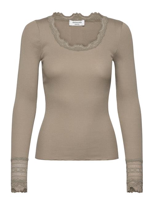 Rosemunde | Rwbenita Silk Ls O-Neck Lace T-Shirt | XS