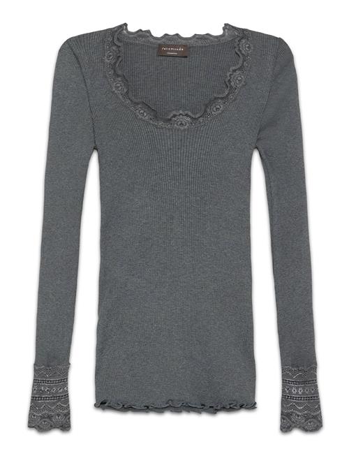 Rosemunde | Rwbenita Silk Ls O-Neck Lace T-Shir | M