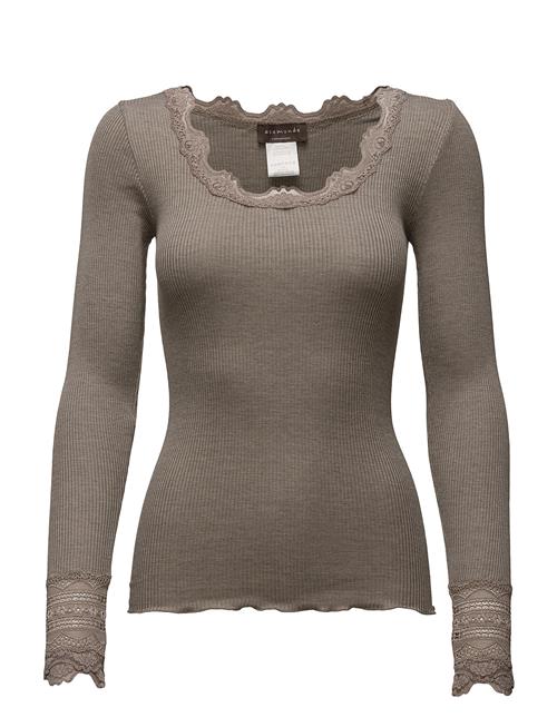Rosemunde | Rwbenita Silk Ls O-Neck Lace T-Shir | S