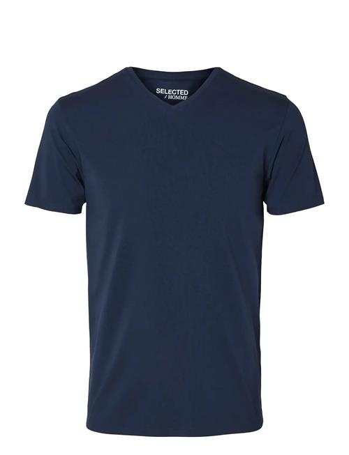 Selected | Slhnewpima Ss V-Neck Tee Noos | XXL