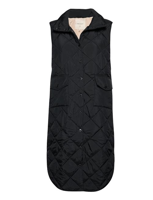Se FREE/QUENT | Knee-Length Quilted Waistcoat | S hos Booztlet