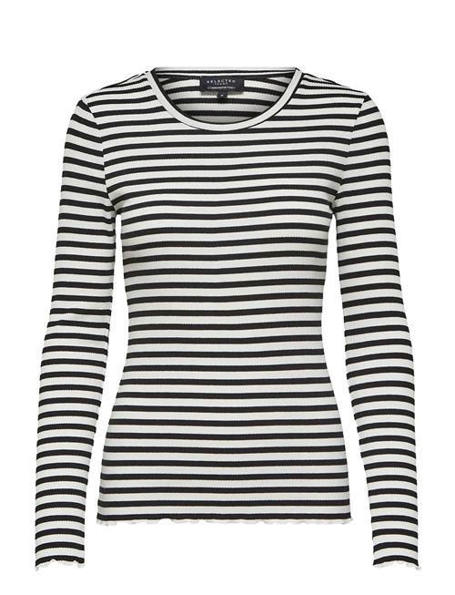 Selected | Slfanna Ls Crew Neck Tee Str S | XXL