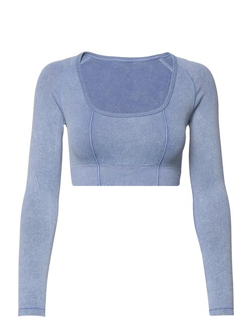 aim´n | Washed Denim Seamless Cropped Long Sleeve | L