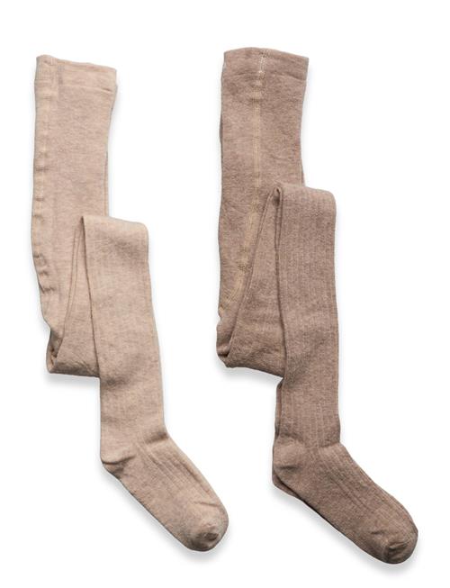 Minymo | Wool Stocking - Rib (2-Pack) | 128\134