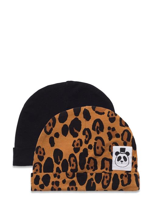Mini Rodini | Basic Leopard Baby Beanie 2-Pack | 40-42
