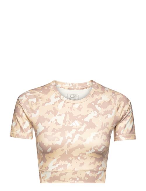 adidas Performance | Techfit Camo Print Crop Training T-Shirt | M