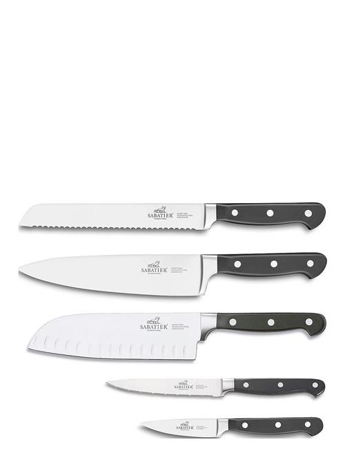Lion Sabatier | Knivsæt Pluton, 5 Dele, Stål/Sort | ONE SIZE