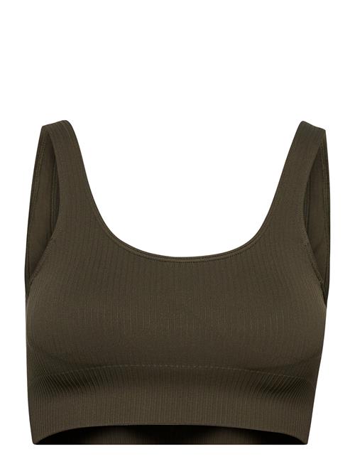 aim´n | Khaki Ribbed Seamless Bra | XS