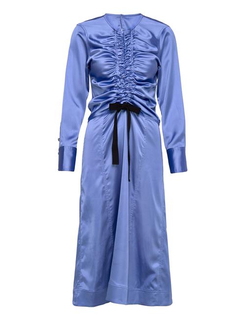 Ganni | Solid Satin Midi Dress | 36