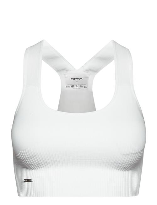 aim´n | White High Support Ribbed Bra | M