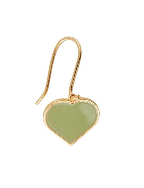 Design Letters | Big Heart Enamel Ear Hanger Gold Plated 1 Pcs (15Mm) | ONE SIZE