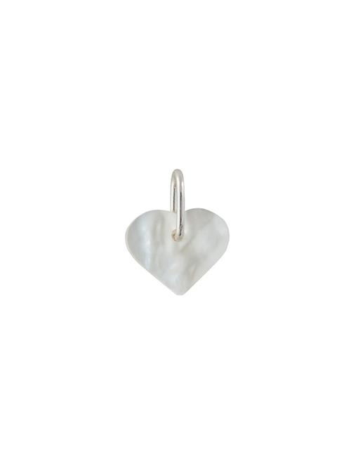 Design Letters | Pearl Heart Charm - Silver | ONE SIZE