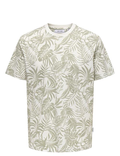 ONLY & SONS | Onsperry Life Reg Leaf Aop Ss Tee Noos | XS