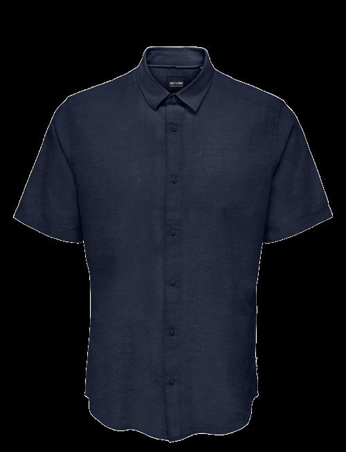ONLY & SONS | Onscaiden Life Ss Solid Linen Shirt Noos | XS