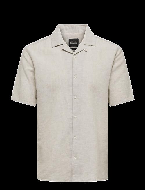 ONLY & SONS | Onscaiden Life Ss Solid Resort Linennoos | XXL