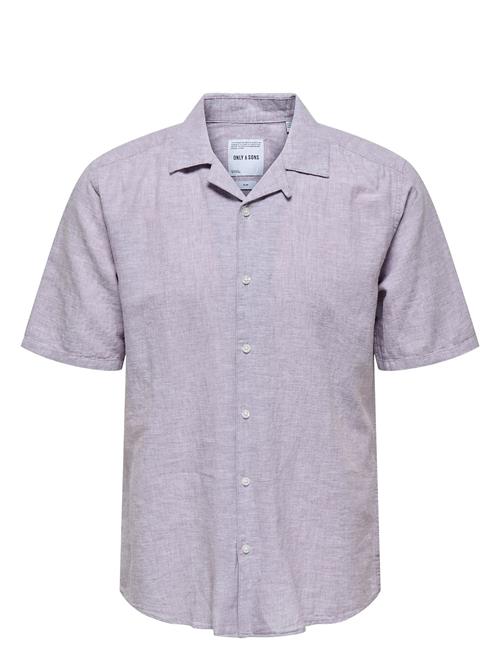 ONLY & SONS | Onscaiden Ss Solid Resort Linen Shirt | L