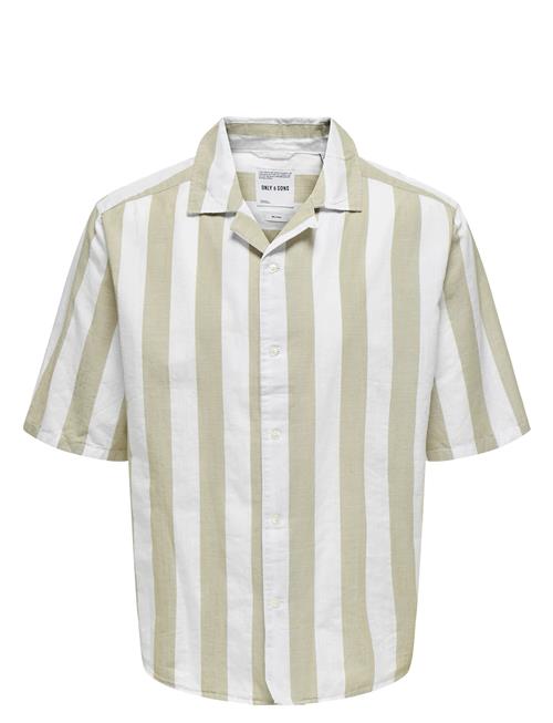 ONLY & SONS | Onstes Rlx Ctn Slub Stripe Ss Shirt | M