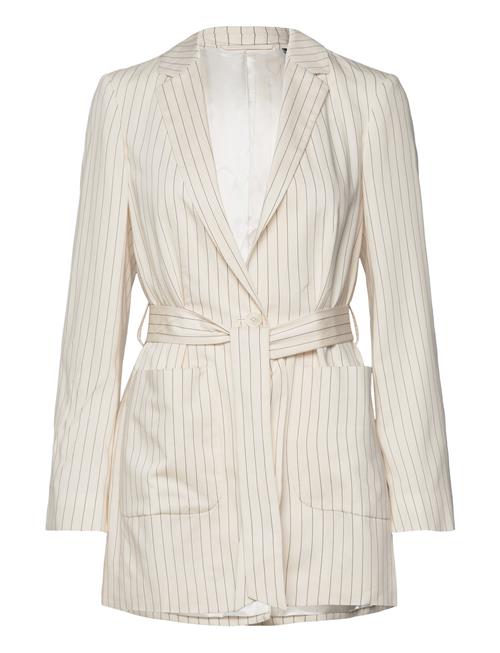 GANT | D2. Pinstripe Belted Blazer | 34