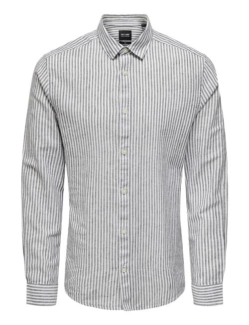 ONLY & SONS | Onscaiden Ls Stripe Linen Shirt 6601Noos | L