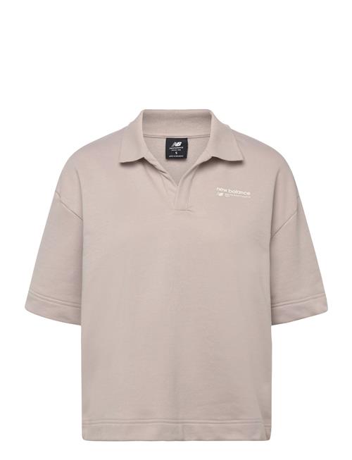 New Balance | Linear Heritage French Terry Collared Shirt | XS