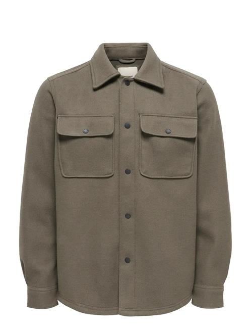 ONLY & SONS | Onsash Ovr Woolen Look Pkt Ls Shirt Noos | S
