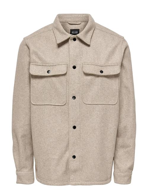 ONLY & SONS | Onsash Ovr Woolen Look Pkt Ls Shirt Noos | XXL
